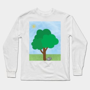 Soothing lazy day dog sleeping Long Sleeve T-Shirt